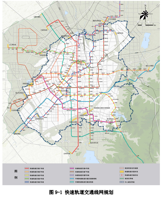 有轨电车线路走向,包括高新线,从欧亚卖场至八一水库;西环线,长春西站